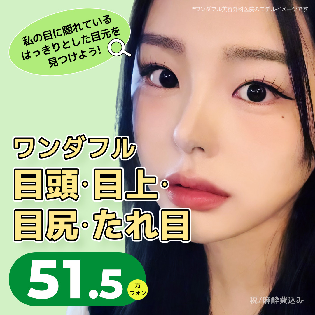 Hướng tới đôi mắt lý tưởng với cắt 4 vị trí đầu mắt・trên mắt・đuôi mắt・mắt cụp | Wonderful Thẩm mỹ Gangnam Seoul