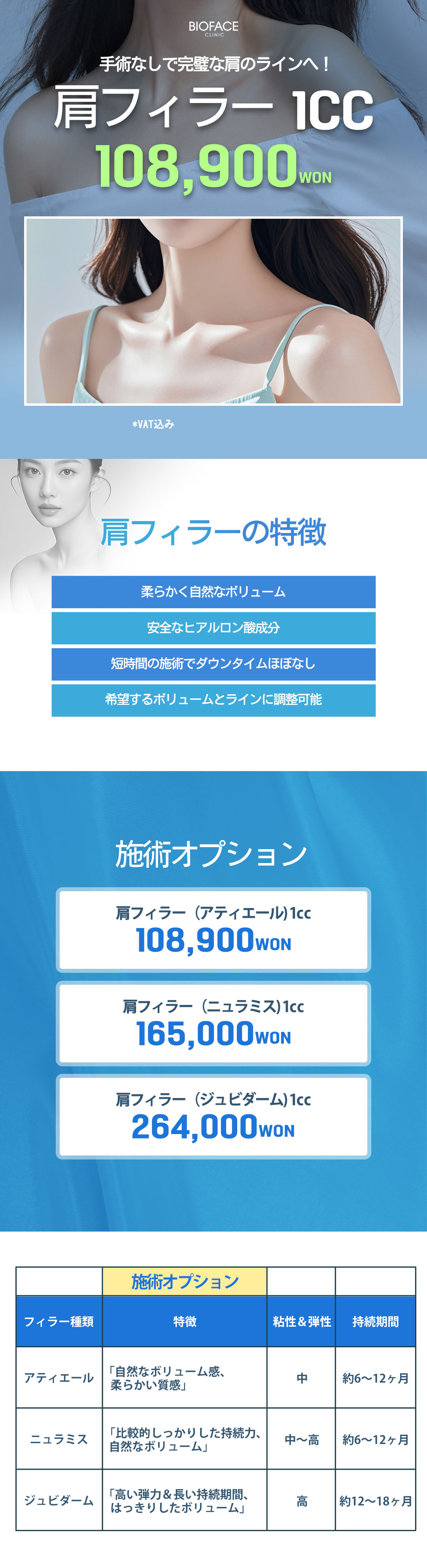 Tiêm filler vai hướng đến đường vai thoải mái｜Phòng khám Bio Face Gangnam Seoul【Ít thời gian phục hồi】
