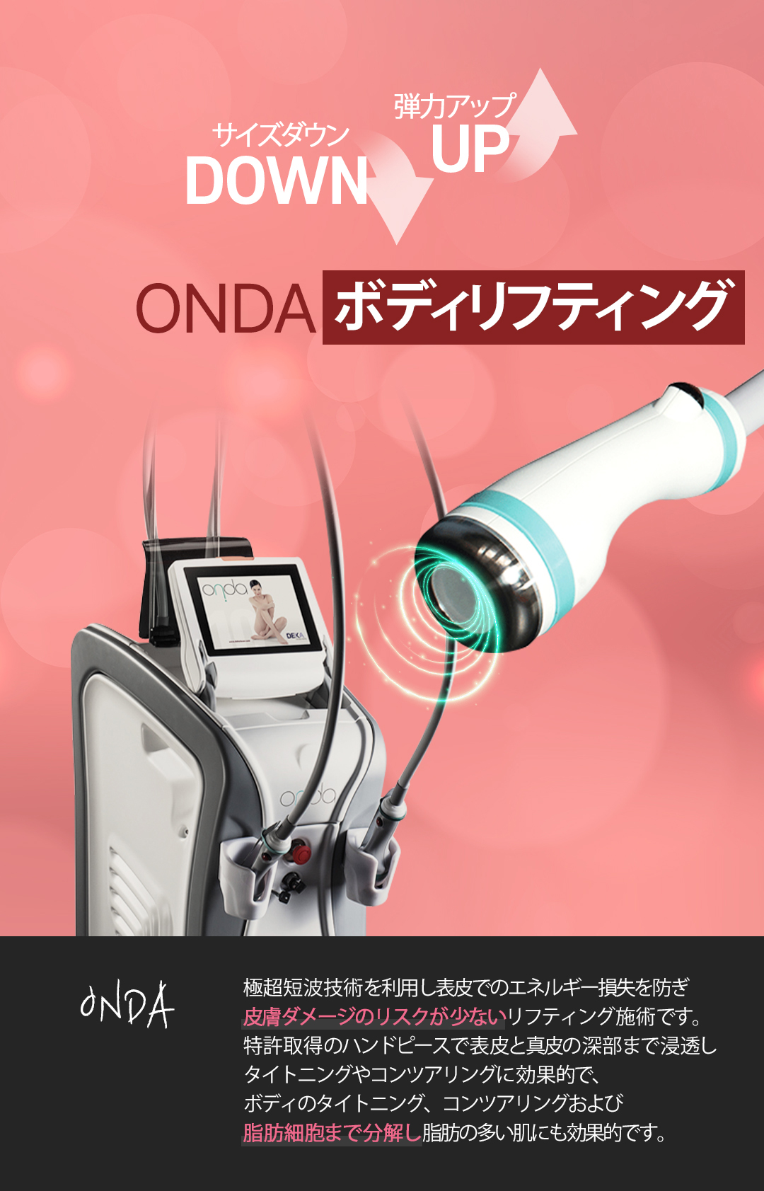 ONDA Body Lifting｜Nhắm đến body đàn hồi bằng sóng cực ngắn không phẫu thuật｜Phòng khám Cheongdam Dear Cheongdam-dong