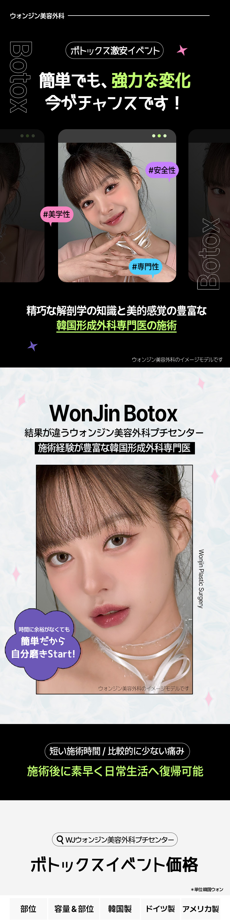 WJ Wonjin Phẫu thuật Thẩm mỹ ga Gangnam Hàn Quốc｜Botox nếp nhăn từ 7.700 won thủ thuật tiêm hướng đến cải thiện nếp nhăn biểu cảm