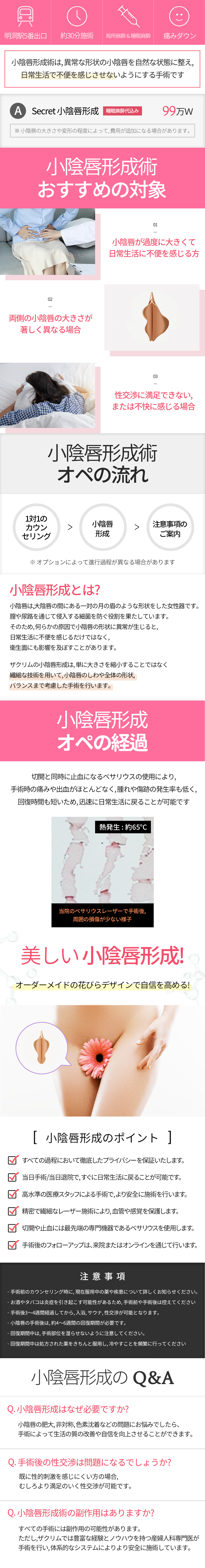 Phẫu thuật tạo hình môi bé | Từ khoảng 100.000 yên bao gồm gây mê ngủ | Phòng khám ngay ga Myeongdong