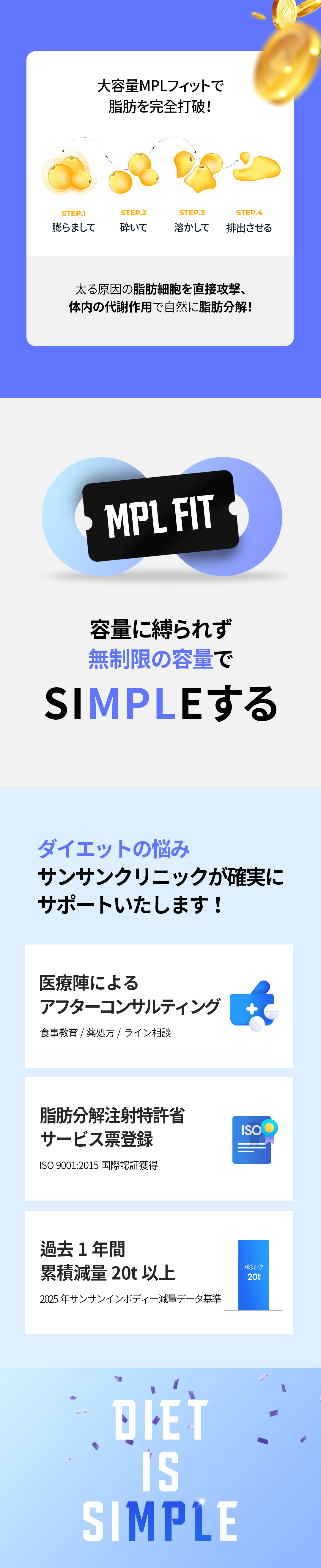 Tiêm tan mỡ MPL giảm mỡ cục bộ đùi 360 độ｜Dung lượng không giới hạn・có bằng sáng chế｜Sansang Clinic Sinsa