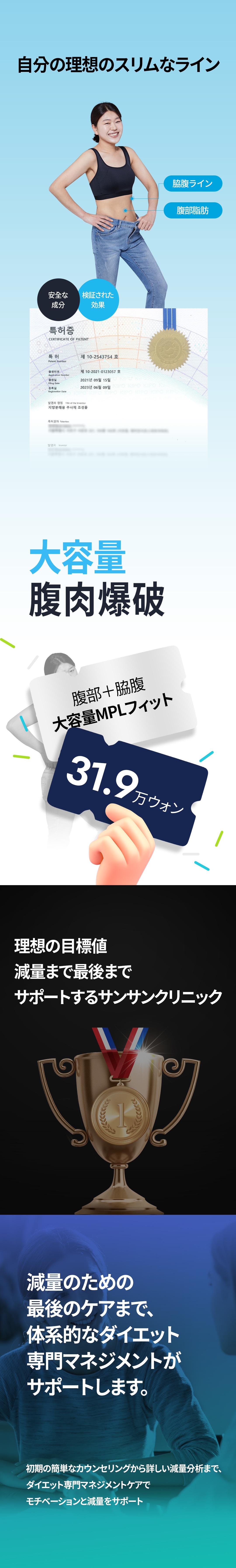 Tiêm tan mỡ MPL chăm sóc đường viền cơ thể vùng bụng và hông｜Seoul Sinsa stn.・Sansang Clinic Sinsa