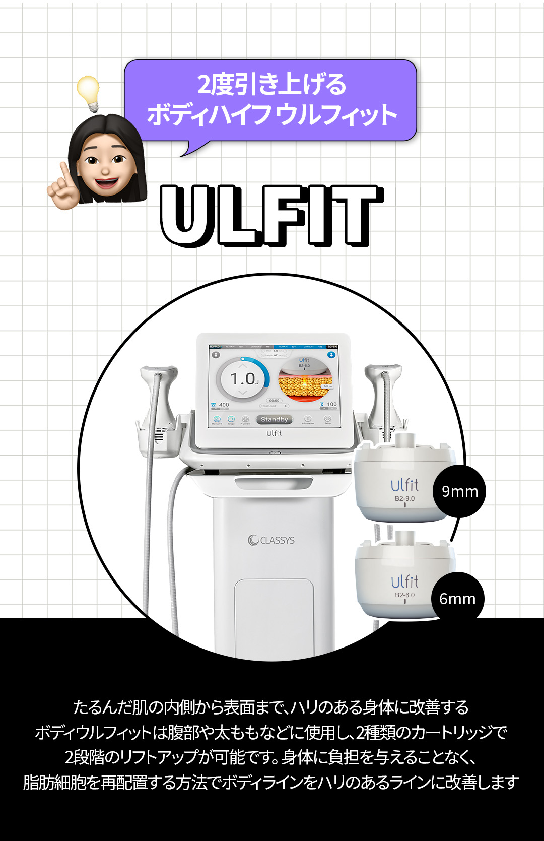 Tiêm tan mỡ & Body HIFU từ 6,550 yên | Hỗ trợ giảm mỡ cục bộ với công thức NO steroid | Jfeel Clinic Hongdae