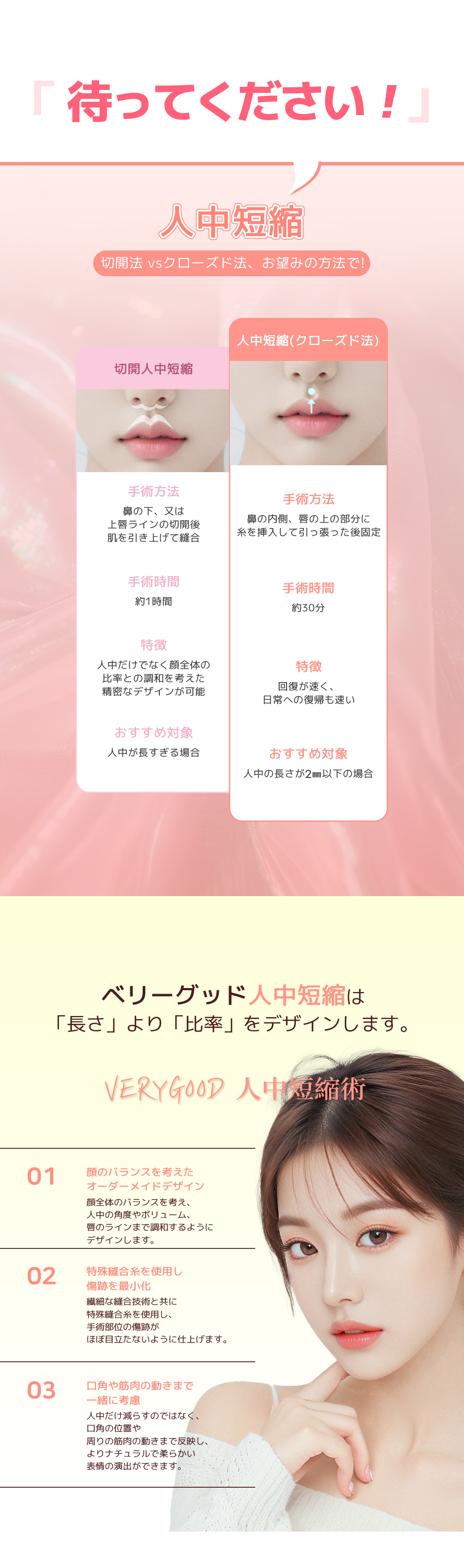 Hướng đến cải thiện cân bằng giữa mặt với phẫu thuật rút ngắn nhân trung | Liệu pháp tùy chỉnh hỗ trợ phương pháp đóng