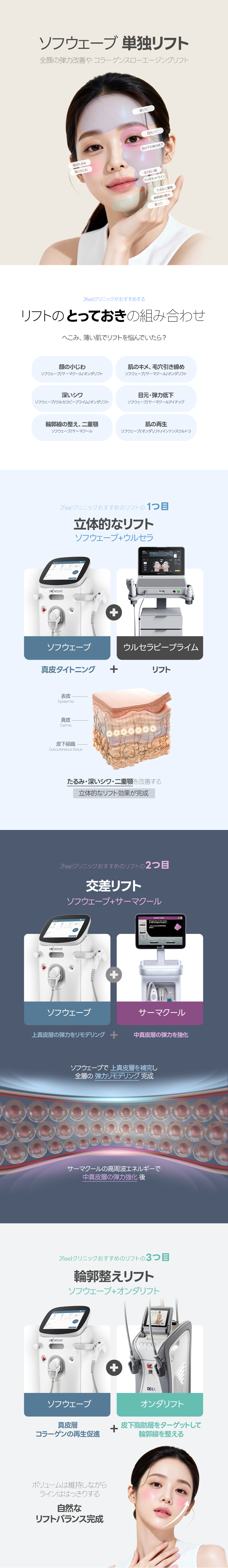 Sofwave Lift | Cải thiện chảy xệ và chăm sóc độ đàn hồi an tâm cho cả người da mỏng | Jfeel Phòng khám Gangnam