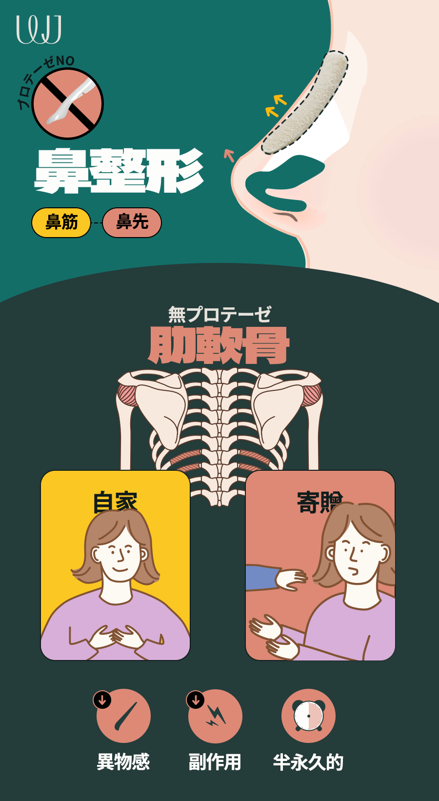 Phẫu thuật mũi sụn sườn tự thân | Thủ thuật hướng tới đường mũi tự nhiên không dùng prosthesis | WJ Wonjin Thẩm mỹ Gangnam