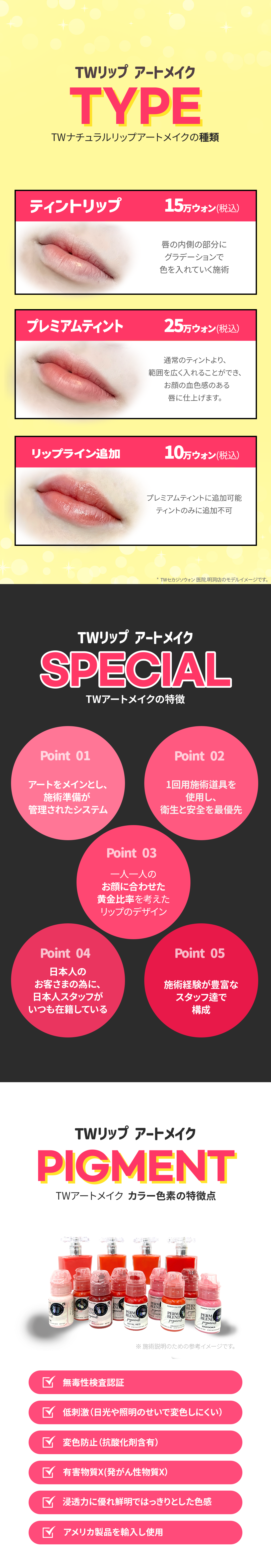 TW Lip Art Makeup | Art makeup môi an tâm với nhân viên Nhật Bản thường trực cách ga Myeongdong 1 phút | Phòng khám Sekaji Sowon