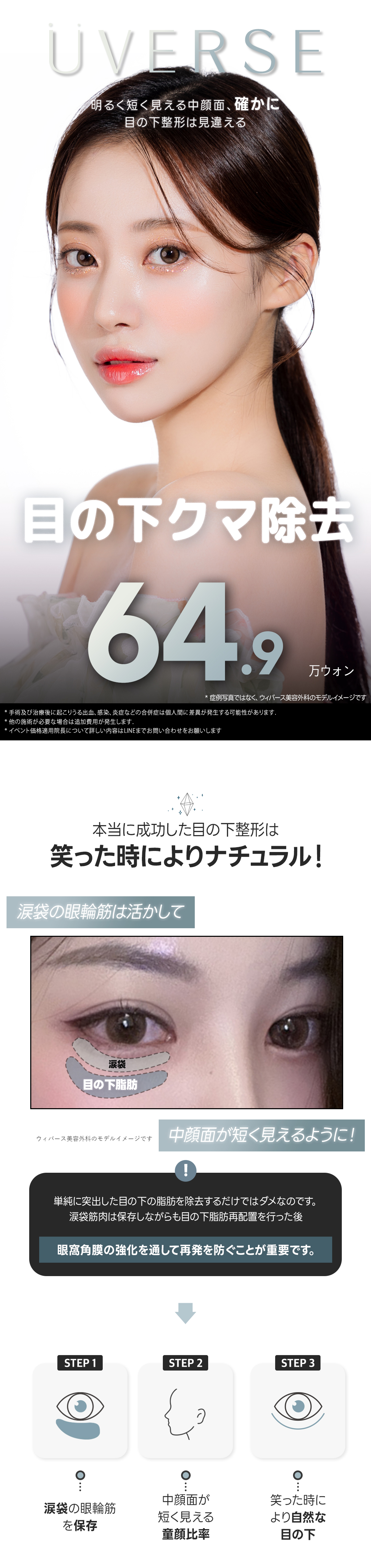 Xóa quầng thâm dưới mắt・Phẫu thuật tái phân bổ mỡ | Ngăn ngừa tái phát bằng tăng cường vách ngăn ổ mắt | Phòng khám Phẫu thuật Thẩm mỹ Weeverse