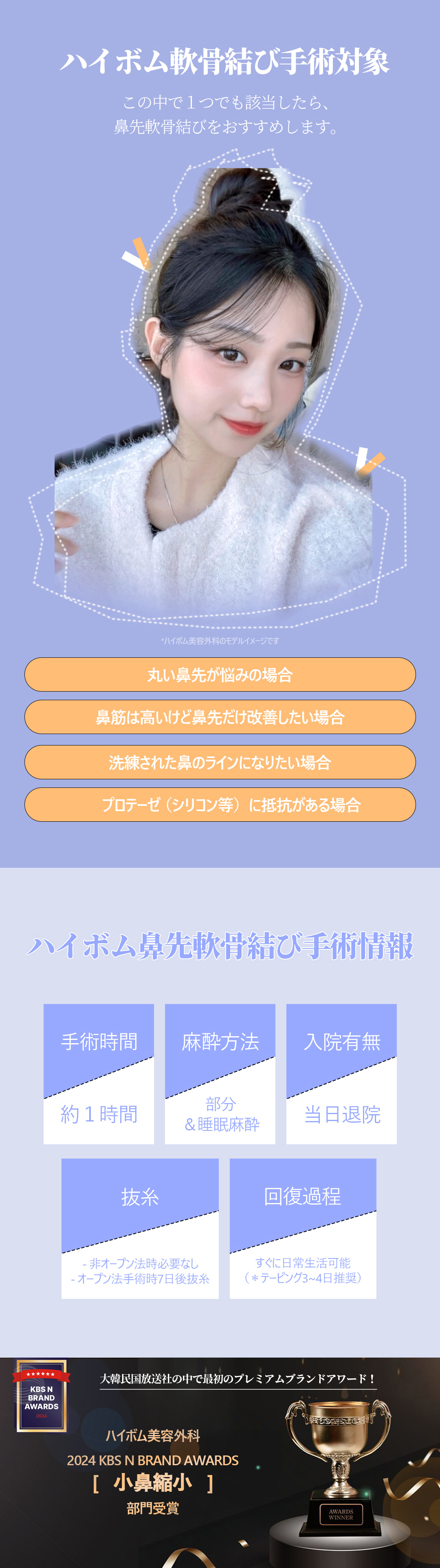 Kết sụn đầu mũi | Kỳ vọng cải thiện đầu mũi tự nhiên không dùng silicon Seoul・Highbeom Phẫu thuật Thẩm mỹ
