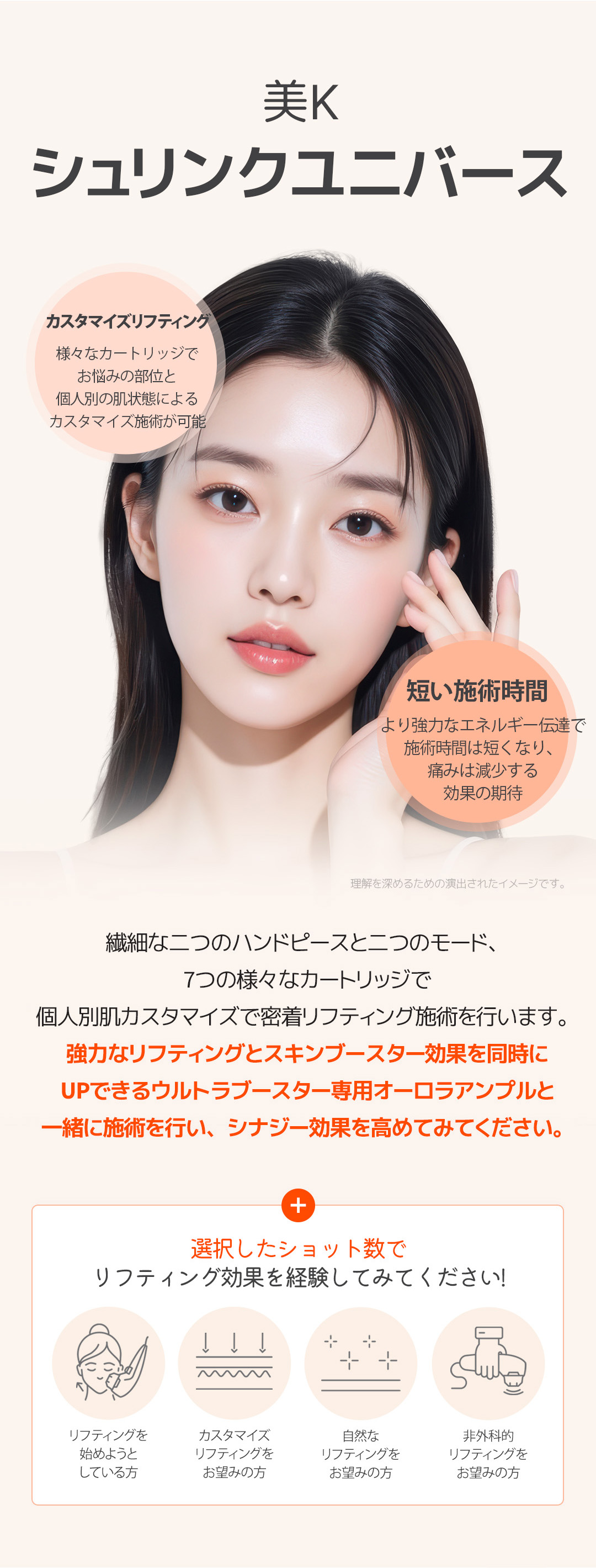 Shrink Universe 100 shot | Nâng cơ siêu âm hai chiều cải thiện chảy xệ | Phòng khám MiK Gangnam