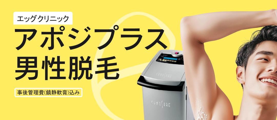 Triệt lông nam Apogee Plus ga Sinsa Hàn Quốc | Giảm đau bằng làm mát không khí・Kèm chăm sóc làm dịu | Phòng khám Sinsa Egg