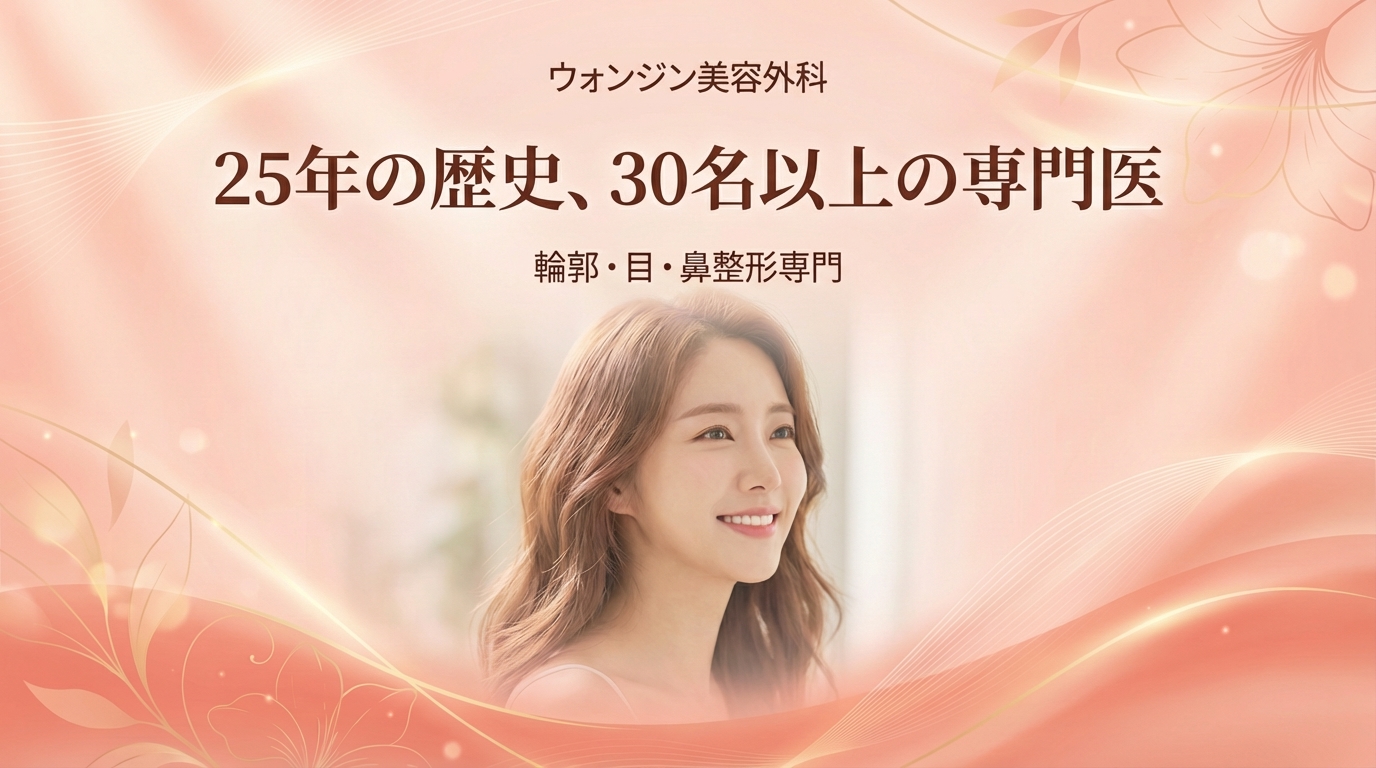ウォンジン美容外科 - 25年の伝統、30名以上の専門医